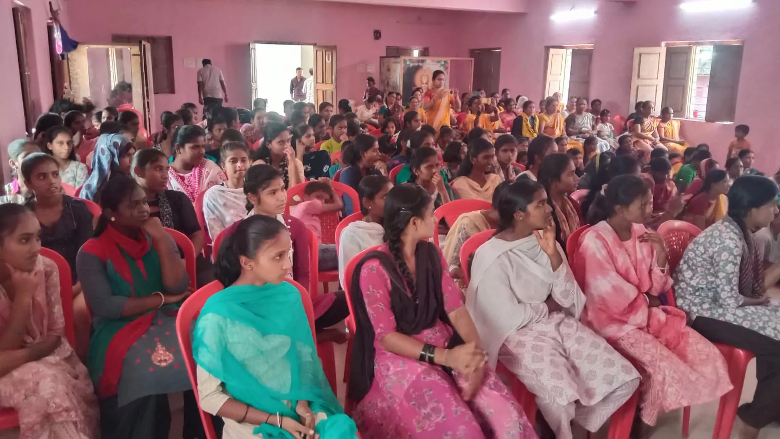 A women's group meeting held at the library